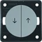 INTEGRO FLOW/PURE Multi-button shutter switch with "arrow" print, glossy gray