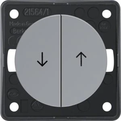 INTEGRO FLOW/PURE Multi-button shutter switch with "arrow" print, glossy gray