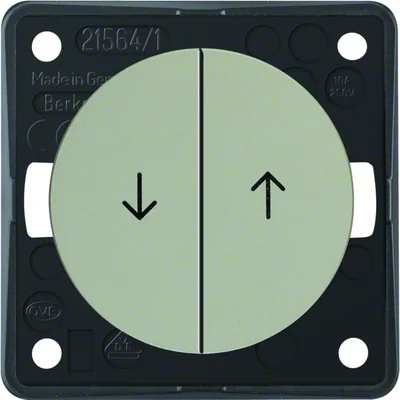 INTEGRO FLOW/PURE Multi-button shutter switch with "arrow" print, stainless steel, varnished