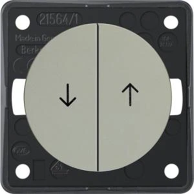 INTEGRO FLOW/PURE Multi-button shutter switch with "arrow" print, stainless steel, varnished