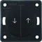 INTEGRO FLOW/PURE Pulsador de persiana multitecla con estampado de "flechas", negro brillante