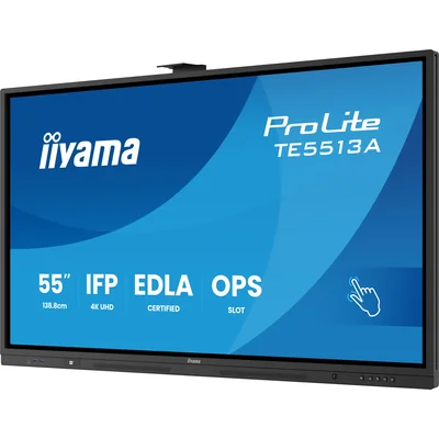 Interaktiver Monitor iiyama 55" TE5513A-B1AG 4K UHD Google EDLA iiShare, DMS, WLAN, USB-C, HDMI, DP