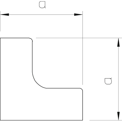 Internal corner WDK 10X30