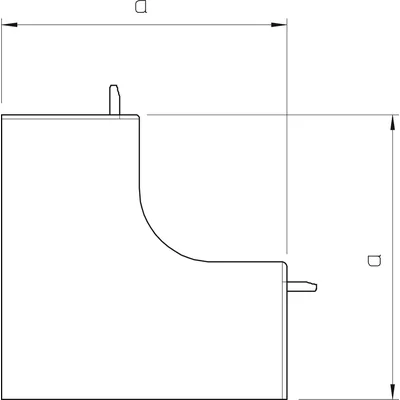 Internal corner WDK 40x90