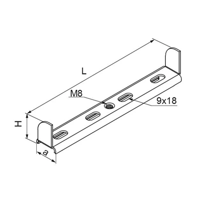 Internal trough hanger width 28mm height 58mm
