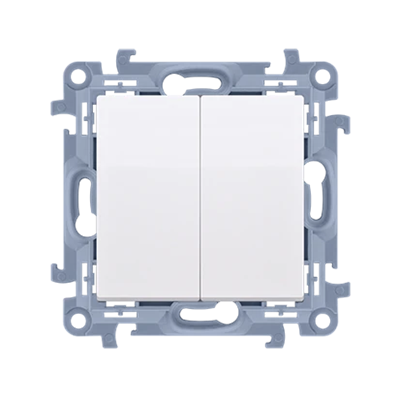 Interrupteur à bougie SIMON 10 pour version IP44 (module), 10 AX, 250 V~, blanc