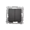 Interrupteur à bougie Simon 54 WMDL-050x2x-049 (module) 16AX, 250 V~, bornes à vis ; noir