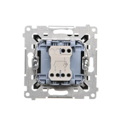 Interrupteur à bougie Simon 54 WMDL-551xxx-049 avec éclairage LED et version IP44 (module) 10AX, 250 V~, connecteurs rapides ; noir *Insert DU1W inclus