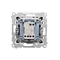 Interrupteur à bougie Simon 54 WMDL-551xxx-049 avec éclairage LED et version IP44 (module) 10AX, 250 V~, connecteurs rapides ; noir *Insert DU1W inclus