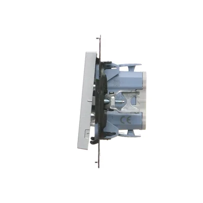 Interrupteur à bougie Simon 55 WMDL-0107xx-143 (module) 10 AX, 250 V~, connecteurs rapides ; aluminium mat