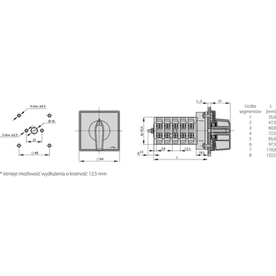 Interrupteur à came 15A, interrupteur de circuit 0-1-2-3, P01