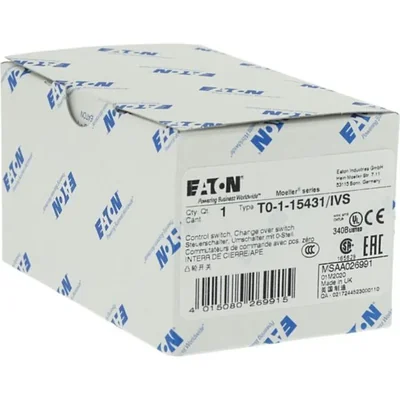 Interrupteur à came, 20A, 6,5kW, T0-1-15431/IVS
