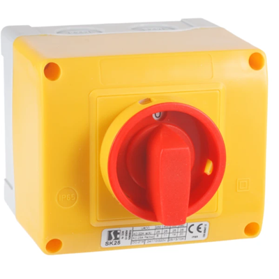 Interrupteur à came 32A, interrupteur 0-1 à quatre pôles, dans boîtier OB14
