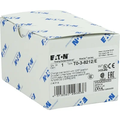 Interrupteur à came In=20A P=6,5 kW, T0-3-8212/E