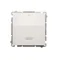 Interrupteur bipolaire avec éclairage (module), 10A, 250V, bornes à vis, blanc