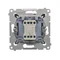 Interrupteur bipolaire avec rétroéclairage LED (module) 10A, 250V, connecteurs rapides, anthracite (métallique)