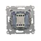 Interrupteur bipolaire avec rétroéclairage LED (module) 10A, 250V, connecteurs rapides, crème