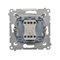 Interrupteur bipolaire avec rétroéclairage LED (module) 10A, 250V, connecteurs rapides, or (métallique)