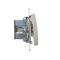 Interrupteur bipolaire (module) 16A, 250V, bornes à vis, argent (métallique)