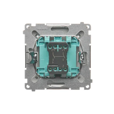 Interrupteur bipolaire (module) 230V, acier inoxydable métallique