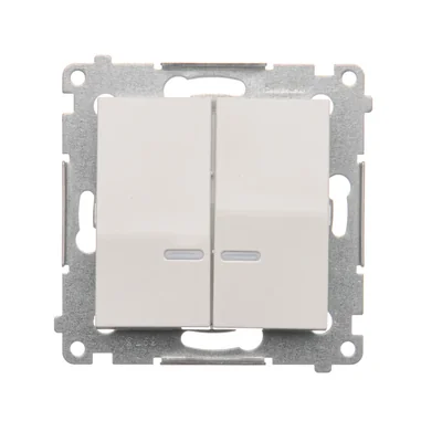 Interrupteur chandelier avec rétroéclairage LED et pour version 230V (module), blanc