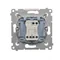 Interrupteur chandelier SIMON 54 avec rétroéclairage LED pour version IP44 (module) connecteurs rapides 10AX 250V blanc
