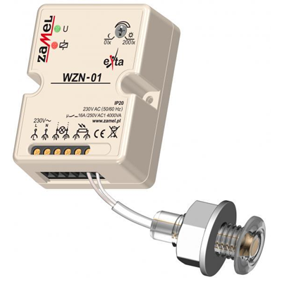 Interrupteur crépusculaire avec sonde SOH-01 apparent 230V AC TYPE: wzn-01/s1