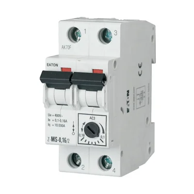 Interrupteur de protection moteur 2A, 2 pôles, Z-MS-0.40/2
