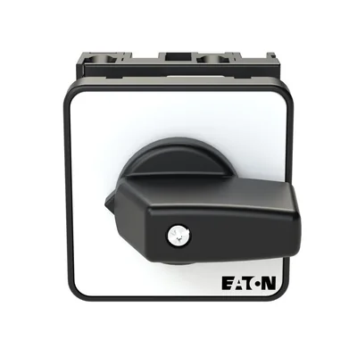 Interrupteur de puissance T0-1-8220/E, contacts : 2, 20 A, type : 1-2, 90°, à verrouillage, montage en surface, bouton noir, sans verrouillage