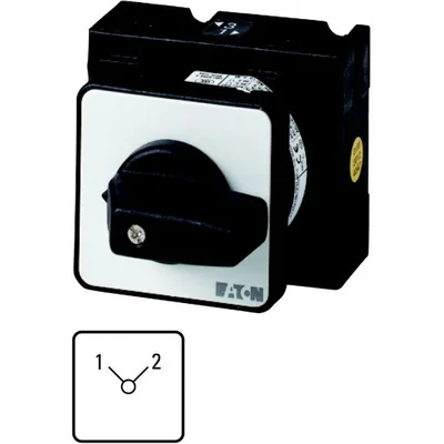 Interrupteur de puissance T3-4-8223/E, contacts : 8, 32 A, type : 1-2, 90°, à verrouillage, montage en surface, bouton noir, sans verrouillage