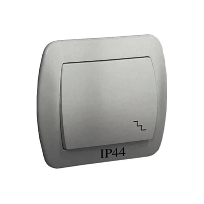 Interrupteur d'escalier 230V, argent métallique