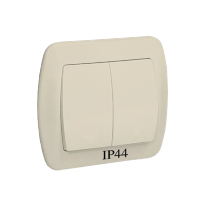 Interrupteur d'escalier double 230V, beige