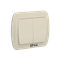 Interrupteur d'escalier double 230V, beige
