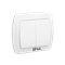 Interrupteur d'escalier double 230V, blanc