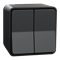 Interrupteur d'escalier double MUREVA STYL IP55 Anthracite