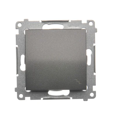 Interrupteur d'escalier (module) 10A 250V connecteurs rapides anthracite (métallique)