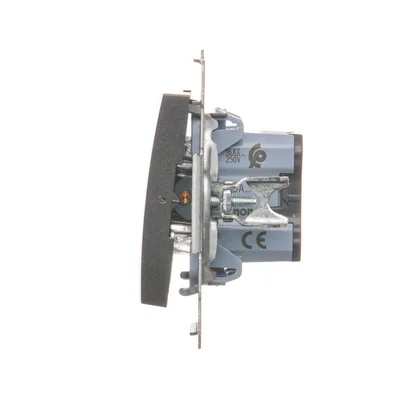 Interrupteur d'escalier (module) 16A 250V bornes à vis anthracite (métallique)