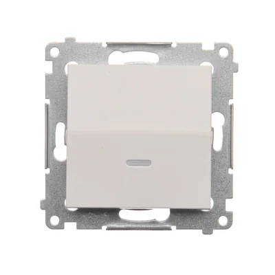 Interrupteur d'escalier Simon 54 WMDL-0610xU-011 avec rétroéclairage LED sans pictogramme (module) 10AX, 250 V~, connecteurs rapides ; blanc