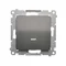 Interrupteur d'escalier Simon 54 WMDL-0610xU-048 avec rétroéclairage LED sans pictogramme (module) 10AX, 250 V~, connecteurs rapides ; anthracite