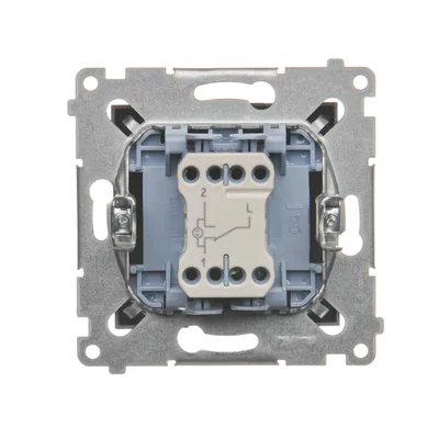 Interrupteur d'escalier Simon 54 WMDL-0610xU-048 avec rétroéclairage LED sans pictogramme (module) 10AX, 250 V~, connecteurs rapides ; anthracite
