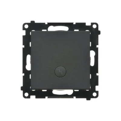 Interrupteur d'escalier Simon 55 WMDL-0103Lx-149 avec rétroéclairage LED, rétroéclairage identique à celui d'un interrupteur simple (module), 10 AX, 250 V~, connecteurs rapides ; noir mat