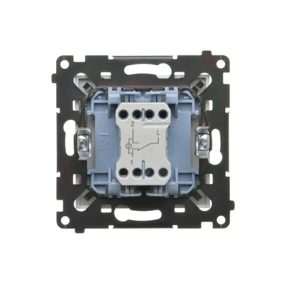 Interrupteur d'escalier Simon 55 WMDL-0105Lx-111 avec rétroéclairage LED, rétroéclairage identique à celui d'un interrupteur simple (module), 10 AX, 250 V~, connecteurs rapides ; blanc mat