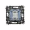 Interrupteur d'escalier Simon 55 WMDL-0105Lx-111 avec rétroéclairage LED, rétroéclairage identique à celui d'un interrupteur simple (module), 10 AX, 250 V~, connecteurs rapides ; blanc mat