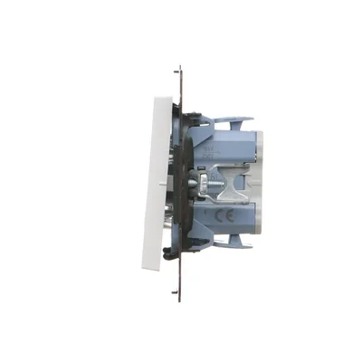 Interrupteur d'escalier Simon 55 WMDL-0105Lx-111 avec rétroéclairage LED, rétroéclairage identique à celui d'un interrupteur simple (module), 10 AX, 250 V~, connecteurs rapides ; blanc mat