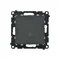 Interrupteur d'escalier Simon 55 WMDL-0105Lx-149 avec rétroéclairage LED, rétroéclairage identique à celui d'un interrupteur simple (module), 10 AX, 250 V~, connecteurs rapides ; noir mat
