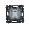 Interrupteur d'escalier Simon 55 WMDL-0106xx-114 sans pictogramme (module) 10 AX, 250 V~, connecteurs rapides ; gris clair mat