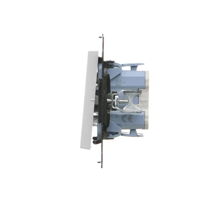 Interrupteur d'escalier Simon 55 WMDL-0106xx-114 sans pictogramme (module) 10 AX, 250 V~, connecteurs rapides ; gris clair mat