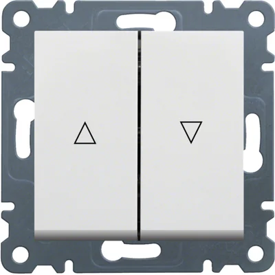 Interrupteur d'obturateur monostable LUMINA (fermer) blanc