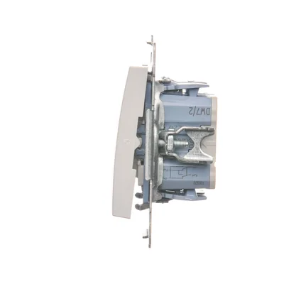 Interrupteur double croix 2 touches (module) 230, blanc