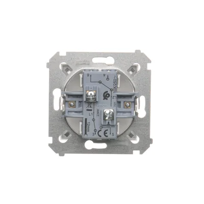 Interrupteur double d'escalier Simon 54 WMDL-06020x-011 sans pictogramme (module) 10AX, 250 V~, bornes à vis ; blanc
